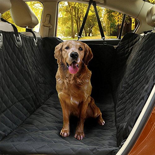 Preisvergleich Produktbild Swiftswan Auto Rücksitz Haustier Hundematte mit Reißverschluss Wasserdichte Pad für Haustiere Katze Reisen (Farbe: Schwarz)
