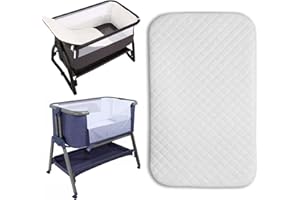 Go4Demand Next2Me Bedside Cribs Mattress to Fit Baby & Toddler Rocking Crib Mattress Compatible Sleeping Super Soft & Extra Thick Foam Removable Quilt Cover (90X50X5cm)