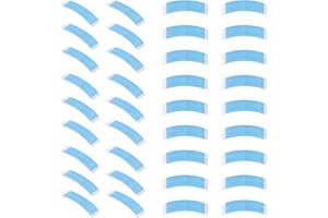 HUSALSEA 36 Pezzi Colla Per Parrucche Adesivo Patch Cutanea Capelli Uomo Invisibile Tagliabile Biadesivo per Parrucche In Pizzo, Blu