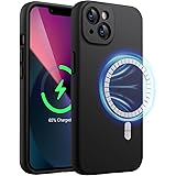JETech Cover Magnetica Silicone per iPhone 13 6,1 Pollici, Compatibile con MagSafe, Custodia Telefono con Protezione Fotocame