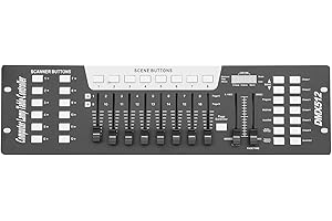 CIOUNMB Dmx Controll Lichtmischpult, Dmx Controller 192 Kanäle Dmx Konsole, Lichtmixer Dmx 512 Controller Lichtpult Dmx Pult Dmx Steuerung für Moving Head Licht Par Lights Fog Machine Partylicht Dmx Controler