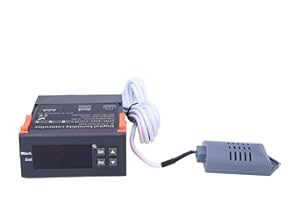 Akozon 220V Digitaler Luftfeuchtigkeitsregler WH8040 Bereich 1% -99% RH HM-40 Sensor