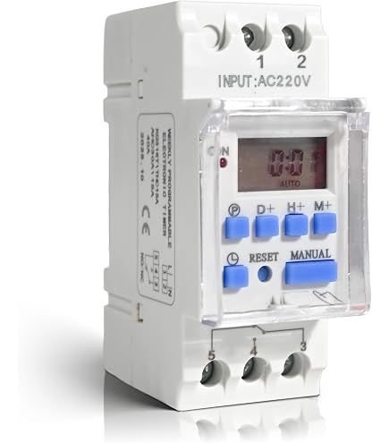 TM619-1 Digital Timer Switch – 110V, 16A, 1NO+1NC, Weekly Programmable, LCD Display, 16 On/Off Settings