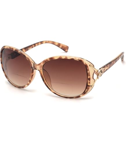 Lunettes De Soleil Loupe Femme - Marrons Papillon, Dioptrie 1,5, Marque Nyls Création