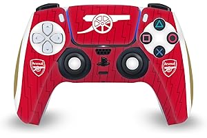 Head Case Designs Officially Licensed Arsenal FC Home 2023/24 Crest Kit Vinyl Faceplate Sticker Gaming Skin Decal Cover Compatible With Sony PlayStation 5 PS5 DualSense Controller