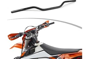 JFG RACING Manubrio Moto 22mm,Manubri Piega Bassa 7/8" Universale für SX EXC CRF YZF KXF KLX RMZ DRZ Pit Bike Dirt Bike ATV Quad Motocross-Nero