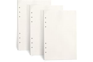 ‎FYY FYY 3 Packungen A5 Papier Gepunktet,A5 Refill Paper 135 Blätter (270 Seiten) für 6 Ring Binder Notizbuch,Nachfülleinlagen für Filofax A 5,Notizen,Tagbuch,Skizze,Bullet Journal,Malerei,(Gepunktet)