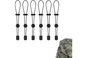 FDCGAS Cordino Elastico per Zaino - 6 Pezzi Corda Elastica per Zaino con Fissaggio a Fibbia di Fissaggio Trekking Campeggio Escursionismo