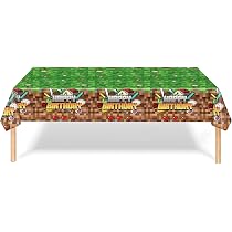 2 Stück Pixel-Spiel Tischdecken Einweg - 137x274 Cm, Wasserfeste Partydeko Für Kindergeburtstage