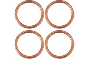 SG Store 4pcs Motorcycles Exhaust Copper Gasket 4H7-14613-00 Compatible with YAMAHA XJ 750 XJ 900 XJ 900 F 40x32x4 mm