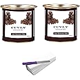 CUVLY Wax Kit Waxing Kit Chocolate Wax(550 gm) Chocolate Wax(550 gm) Wax Strips 70 pc, Wax Spatula (Knife), Wax for Women (Pack of 4) (cholate wax pack of 2)