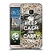 Produktbild Super Galaxy Schutz Hülle TPU Case Schutzhülle Silikon Tasche Dünn Transparent // Q01022396 keep calm and carry on 1117 // HTC One M9