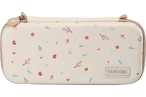 TANOOKI Bärväska för Switch 2, söt design, sött fodral för Switch 2, kompatibel med Switch/OLED/Lite, inomhus spelutrymme