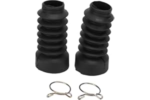 ‎HEADERBS Vorderradgabel-Gamaschenschutz, 2 Stück, Motorrad-Stoßdämpfer-Staubschutz, Gummi-Ersatz für DIO 18/27/28/34/35 (Schwarz)