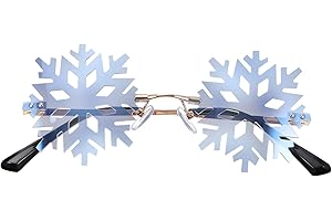 SOIMISS Weihnachtsbrille Party Brille Schneeflocken Sonnenbrille Brille Neuheit Kostüm Zubehör Weihnachten Neujahr Brille Foto Requisiten