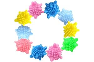 AMACOAM Amaoma Bolas Lavadora de Ropa Bolas de Plástico para Lavadora Bolas de Lavadora Reutilizable Herramientas de Lavado Bola Mágica de Lavandería Bola de Limpieza del Hogar 10 Piezas Color al Azar