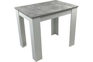 ‎DUTIS Möbel SD Esszimmertisch Küchentisch Beton Hell weiß