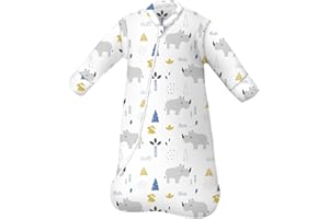 MIKAFEN Saco de Dormir para bebés, 3,5 TOG, Saco de Dormir para bebés Infantil de algodón orgánico, Diferentes tamaños Desde el Nacimiento hasta los 4 años