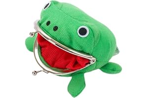 KGDUYC 1 pcs Moneda De La Rana Bolsass, Monederos Lindos Cartera Bolsa de Monedas Portátil para Mujer Niña Tarjeta de Crédito Lápiz Labial Llaves Tarjeta de Identificación,Monedero Divertido