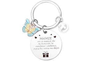 LXSAZP Cadeau Mamie Porte Clef Femme Cadeau Grand Mere Cadeau Nounou Original Cadeau Fete Des Grand Mere Cadeau Pour Mamie Cadeau Mamie Original Cadeau Anniversaire Mamie Cadeaux Mamie Cadeau Meilleure Mamie