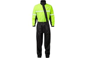JDC Motorcycle Waterproof Rain Suit Over Suit 1PC (3 Leg Length Options) - SHIELD