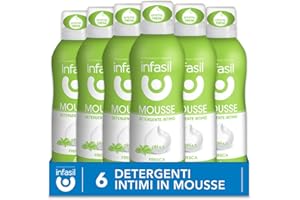Infasil Frisches Intimmousse mit Menthol und Mentyl-Laktat für die tägliche Intimhygiene, frisch und sanft, 6 Mousse à 150 ml