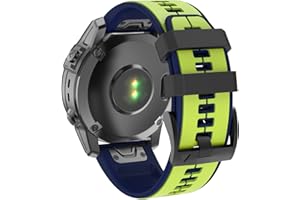 MYSNBKN Cinturino per Garmin Fenix 7X/Fenix 6X/Fenix 6X PRO/Fenix 5X/Fenix 5X Plus/Fenix 3/HR, 26mm Cinturino di Ricambio in Silicone, Braccialetto Quick-Fit