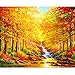 Produktbild Mr.shaohua Diamant Pianting Wasserfall 3D Diamant Malerei Kreuzstich Strass Kristall Hand Diamant Stickerei Herbst Wald 40X50Cm Geschenk