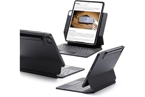 ‎ESR ESR Magnetische Keyboard Hülle, iPad Tastatur Hülle für iPad Pro 12.9 2022, magnetischer Ständer, Porträt-/erhöhte Ansichtsmodi, federnde Leuchttasten, Multi-Touch-Trackpad, Rebound-Serie, Anthrazit