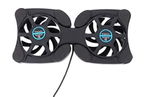 SOLUSTRE Laptop Cooling Pad, Laptop Cooler with Adjustable Stand, USB Laptop Cooling Fan with Adjustable Speed Great for Laptop Tablet Phone