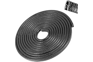 LCXECNW Car Door Edge Guards,16.4Ft (5M) Universal Rubber U Shape Edge Trim,Car Door Protector Edge,No Glue Automotive Door Edge Guard,Automotive Trim,for Cars,Trucks,SUV (Black)