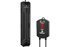 fishkeeper Aquarium Heizung, 300W Einstellbarer Temperatur Heizstab Aquarium mit LCD Display und Übertemperaturschutz, Intelligente Inverter-Temperaturregelung für 150L-300L Salzwasser Süßwasser
