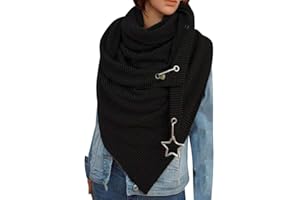 heekpek Sciarpa Donna Invernale Caldo Pile Morbide Grande Sciarpa Triangolare Multifunzione Scialle Elegante Scaldacollo con Bottoni