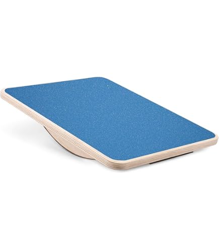 Planche D’équilibre En Bois Et TPE – 50 X 36 Cm, Avec Tapis, Pour Renforcement Musculaire Et Posture