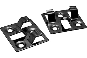 YCBTREE WPC Terrassendielen Clips,100 Stück Edelstahl Terrassenclips Terrassenbefestigung Stahl Clips Versteckte Abstandhalter für WPC BPC Terrassendielen (Schwarz, Spalt 3mm Höhe 7mm(Type B))