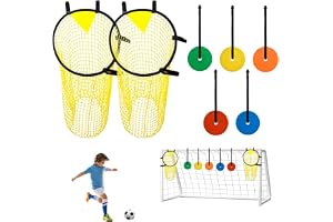 Fotbollsmål målnät, 45 x 60 cm, fotbollstillbehör med 5 rörliga mål