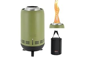 Onlyfire Brasero sin Humos con Bolsa de Transporte, Hoguera de Mesa, Chimenea de Leña y Pellets para Camping al Aire Libre Tailgating Patio, Verde