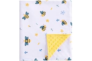 JORNH Baby Blanket for Newborns,New Gifts for Boys Girls Toddlers, Super Soft Baby Cot Blanket with Dotted Fleece Backing, Unisex New born Essentials (Bee,75x100cm)