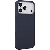 Ottonova iPhone 17 Pro Max İ&ccedil;in Magsafe İle Uyumlu Manyetik Şarj &Ouml;zellikli Arkası Kumaş Yanları Silikon Vegas Kapak Lacivert