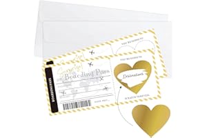 Irikdescia 2 spersonalizowane bilety do zdrapywania, niespodzianka bilet lotniczy, karta podarunkowa podróż, bon na pokład, wyjątkowy prezent urodzinowy (czarny)