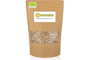 ‎BIOBUDDYS Bio Sonnenblumenkerne geschält 1 kg - ideal zum Backen, Snacken oder für das morgendliche Müsli