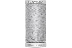 DIE STOFFTANTE Gütermann Yarn M782 Extra Strong Sewing Thread Polyester 100 m Sewing Machine Yarn for All Heavily Stressed Seams (038 Light Grey)