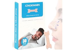 GTAGKOMMEN 30Pcs Cerotti Nasali Antirussamento，cerotti nasali respira bene，cerotti nasali dilatatore nasale，cerotti naso anti russamento uomo，cerotti per non russare， cerotti nasali(Unisex L Taglia)