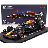 Burago Formula 1 Red Bull RB20 Max Verstappen 1/43 Pilotlu Diecast Model Araba, Sergi Kutusu İle