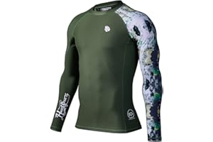 HUGE SPORTS Men's Splice UV Sun Protection UPF 50+ Skins Rash Guard Long Sleeves
