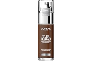 L'ORÉAL PARIS L'Oreal Paris Make-up Designer Accord Parfait, Base de maquillaje acabado natural con ácido hialurónico, tono piel oscuro 10R, 30 ml
