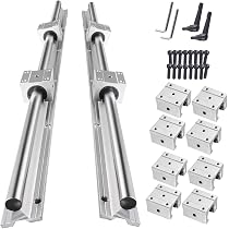 S SIENOC Lineaire Geleiderail SBR12-20mm Lineaire Rails 300-1000 mm & 2x SBR12-20 UU Lagerslide Blok voor 3D Printer CNC 1000 mm-2set, SBR16
