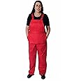 GRS Woman Ladies Bib and Brace Dungarees Coveralls Overalls, Halloween Costumes for Woman, Fancy Dress Overalls (White, Black, Blue Colours)