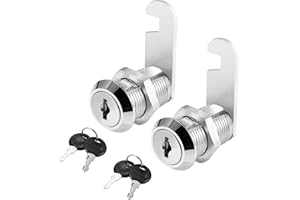 NTEK Security Mailbox Lock, Letter Post Box Lock with 2 Keys, Security Drawer Locks for Mailbox Drawer Cupboard Cabinet Furniture Door Post Box Locks, Locker Tool Boxes (Pack of 2, 20 MM)