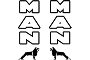 myrockshirt 2X MANAufkleber Schriftzug mit Logo Löwe LKW Truck je ca 25cm Aufkleber,Sticker,Decal,Autoaufkleber,UV&Waschanlagenfest,Profi-Qualität